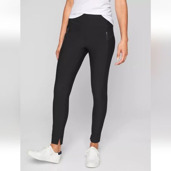 Athleta -1413 Stellar Pants Black #870815 *Altered-Trimmed Hem* Size Medium - Picture 1 of 12